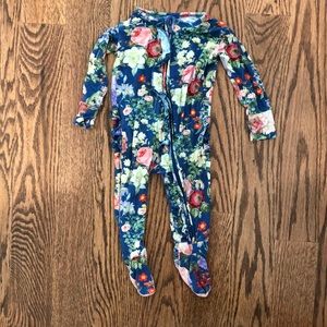 Posh Peanut footie floral 6mo